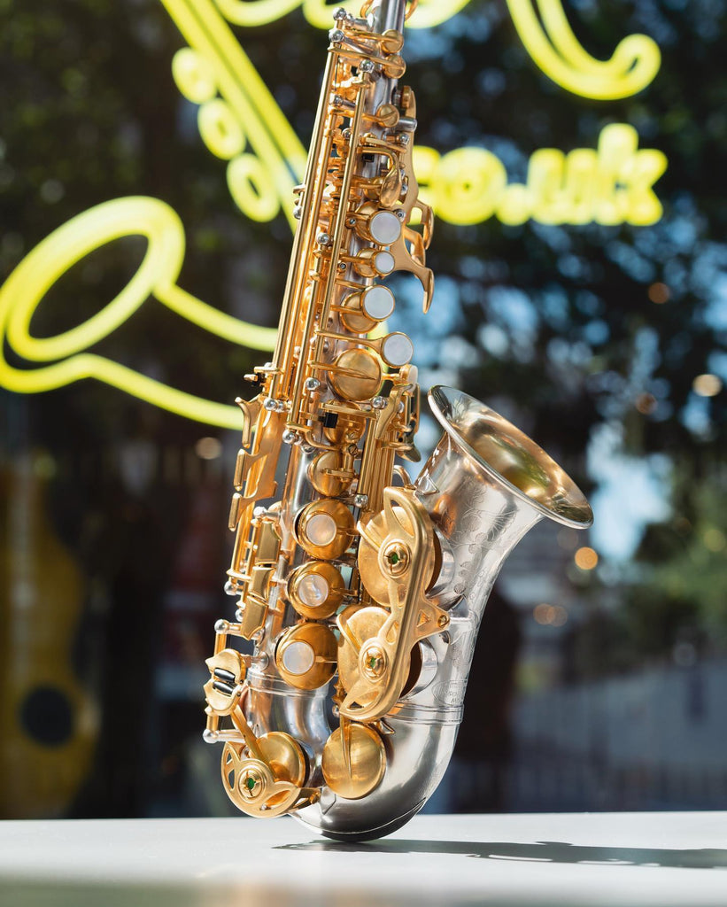 Rampone & Cazzani R1 Jazz Curved Soprano - Silver plated with gold plated Inner Bell & Keys - SAX
